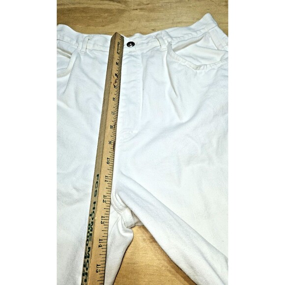 Vintage Gitano White Denim Jeans 14 long Women high Rise tapered leg - Picture 6 of 14